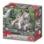3D Пазл 100 Белые тигры Бенгалии